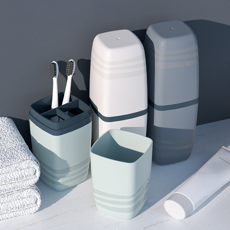Portable Travel Toothbrush Case and Cup for Couples