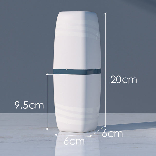 Portable Travel Toothbrush Case and Cup for Couples
