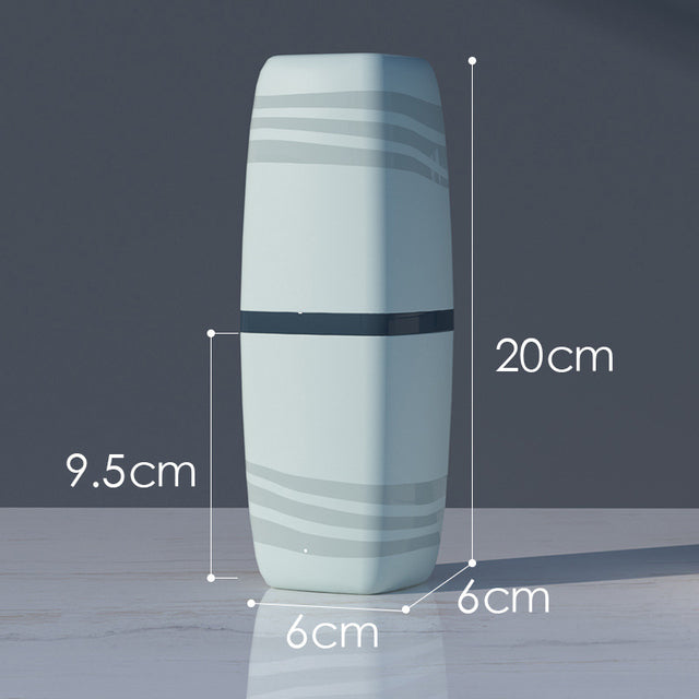 Portable Travel Toothbrush Case and Cup for Couples