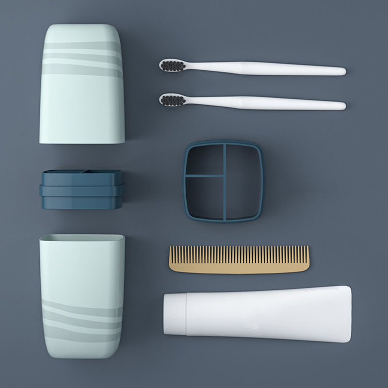 Portable Travel Toothbrush Case and Cup for Couples